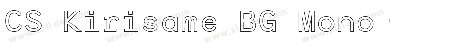 CS Kirisame BG Mono字体转换
